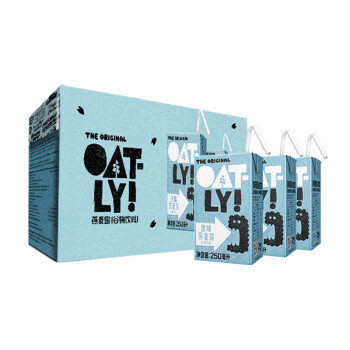 瑞典品牌进口 OATLY噢麦力原味燕麦露谷物蛋白饮料(不含牛奶)营养轻食健康饮品250ml*3随身装