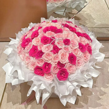 简值了鲜花速递99枝粉玫瑰花束礼物求婚表白生日 甜心小公主|dy356