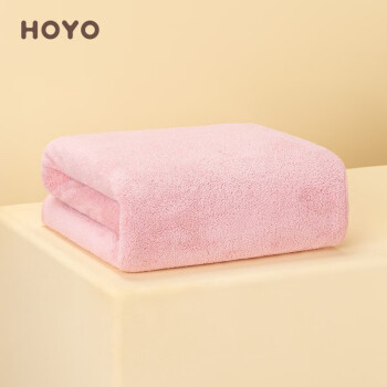 日本HOYO雪滑绒浴巾礼盒装男女通用家用吸水大浴巾吸水裹巾 樱若-70*140cm