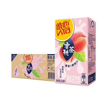 plus会员：维他奶维他蜜桃茶饮料250ml*24盒 整箱+凑单全利兔-实时优惠快报