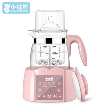 小壮熊 (XIAOZHUANGXIONG)恒温调奶器 1.2L 多功能恒温冲泡奶粉热水壶 养生壶 温奶暖奶器玻璃水壶 316L