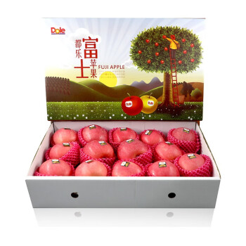 都乐Dole 烟台红富士苹果 特级铂金果4kg新年礼盒装 单果重250g起