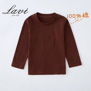 Lavi 儿童纯棉长袖t恤卡通上衣中大童秋装2023新款男童女童秋季上衣潮1 美式色 120母婴玩具类商品-全利兔-实时优惠快报