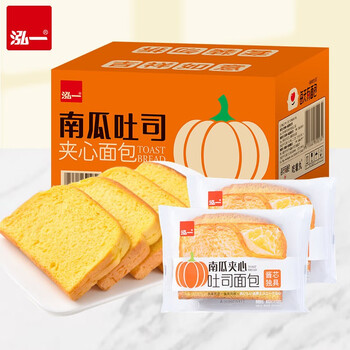泓一 南瓜吐司面包 1000g食品类商品-全利兔-实时优惠快报