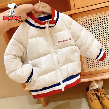 SNOOPY 史努比 儿童棉服 男女童秋冬加厚棒球棉服母婴玩具类商品-全利兔-实时优惠快报