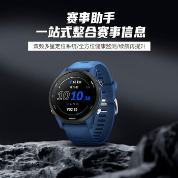 PLUS会员、有券的上：GARMIN 佳明 Forerunner 255 运动手表 深海蓝 45.6mm全利兔-实时优惠快报