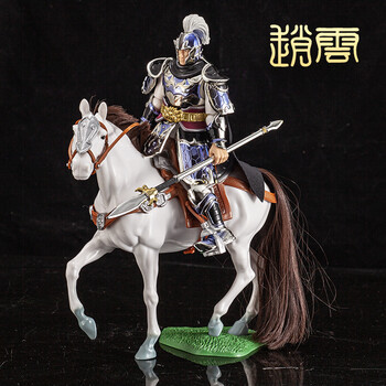 万代三国赵云关羽张飞诸葛亮手办五虎上将摆件模型可动兵人偶玩偶演义