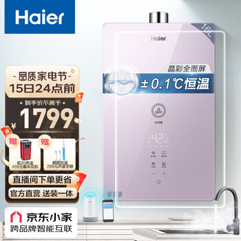 海尔（Haier）燃气热水器16升 天然气家用省气 WiFi智能水伺服恒温大水量 晶彩屏自清洁TES 16升【多点供水】