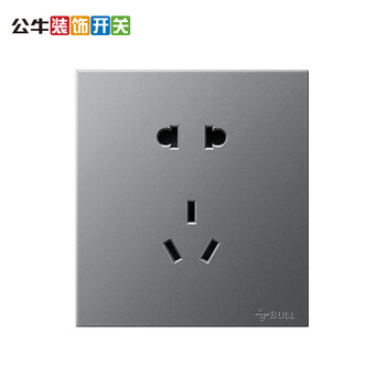 公牛(bull) 开关插座 g27系列 10a正五孔插座 86型面板g27z223 钛金灰