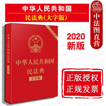 正版2020新书 中华人民共和国民法典 大字版 含民法典草案说明 法律法规工具书合同签订公司设立侵权