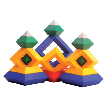 KIDNOAM 金字塔积木魔塔动脑多功能颗粒儿童男女孩宝宝拼装玩具鲁班塔 金字塔10件套