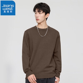 JEANSWEST 真维斯 针织纯色圆领毛衣服饰鞋包类商品-全利兔-实时优惠快报