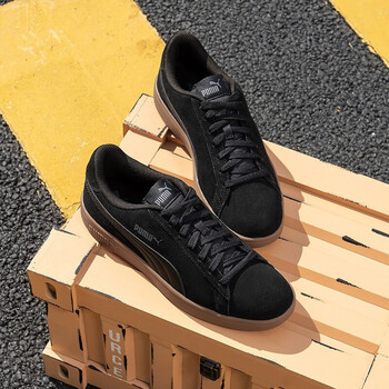 PUMA 彪马 旗舰板鞋 冬季新款休闲鞋情侣款经典复古潮ins低帮舒适耐磨运动鞋 364989-15/黑色+棕色 36运动户外类商品-全利兔-实时优惠快报