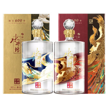 型白酒高度高端白酒礼盒500ml 53度井台珍藏-龙凤组合500ml*2瓶  价格