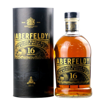 艾柏迪（Aberfeldy）洋酒 艾伯迪威士忌 Aberfeldy艾柏迪单一麦芽威士忌 英国进口洋酒 艾柏迪16年