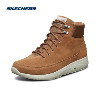 斯凯奇 Skechers短靴男 舒适保暖绒毛高帮鞋661026 CSNT栗色 42.5