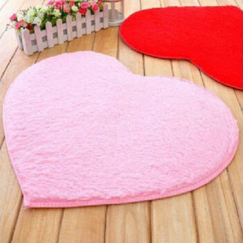 衍简 心形地垫 颜色随机 1个装 40*30cm家具家装类商品-全利兔-实时优惠快报
