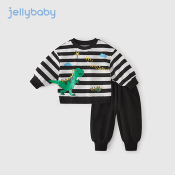 JELLYBABY 男童套装秋季 两件套秋装 黑色 100CM母婴玩具类商品-全利兔-实时优惠快报