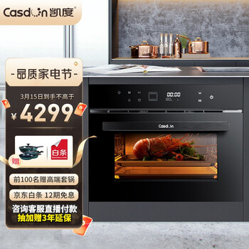 凯度（CASDON）60L嵌入式蒸烤箱多功能电蒸箱家用二合一蒸烤一体机 SR60B-TD