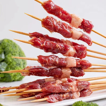 云鲜美新鲜羊肉羊肉串烤串烤肉烧烤食材 羊肉串30串+牛肉串30串食品类商品-全利兔-实时优惠快报