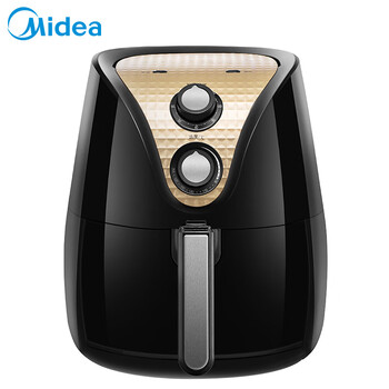 美的(Midea)空气炸锅 家用多功能无油煎炸锅 大容量薯条机 MF-TN35 黑色