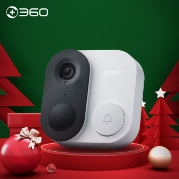 360 可视门铃摄像头家用监控摄像头智能摄像机电子猫眼智能门铃无线监控wifi远程防盗高清夜视1c D809