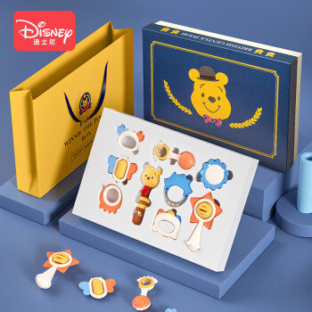  迪士尼（Disney）新生儿礼盒手摇铃婴儿玩具0-1岁初生满月送人礼物套装