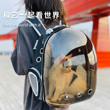 波奇多 透气猫包茶色款 猫包外出便携太空舱双肩夏季透气手提式航空箱其它类商品-全利兔-实时优惠快报