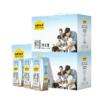 认养一头牛 全脂纯牛奶200ml*10盒*3提儿童学生成人营养早餐纯奶礼盒装3提装 3提30盒食品类商品-全利兔-实时优惠快报
