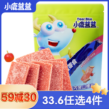 小鹿蓝蓝 山楂棒水果条磨牙棒 鸡内金山楂片*1袋母婴玩具类商品-全利兔-实时优惠快报