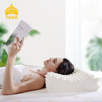 泰嗨（TAIHI）乳胶枕头天然乳胶护颈枕泰国进口颈椎枕芯橡胶枕头  高低按摩枕 乳胶枕头