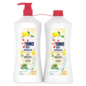 OMO 奥妙 果蔬餐具净 1.1kg+1.1kg补充装 柠檬橙花日用百货类商品-全利兔-实时优惠快报