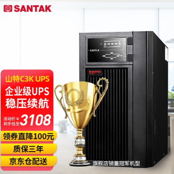 山特（SANTAK） 山特C3K ups不间断电源在线式稳压 3000VA/2400W服务器机房电脑