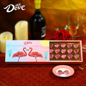 德芙（Dove）巧克力礼盒六一儿童节礼物装喜糖果零食伴手礼生日礼物送女友老婆 德芙丝滑牛奶心形巧克力礼盒18颗