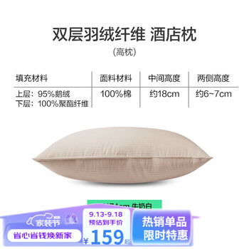 YANXUAN 网易严选 95%白鹅绒枕 酒店款 提花中枕家具家装类商品-全利兔-实时优惠快报