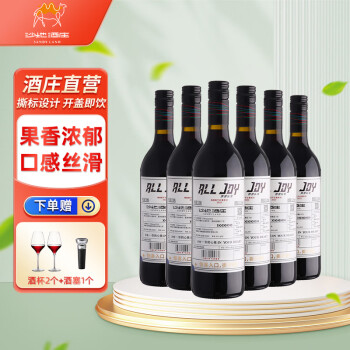 沙地酒庄 乐享赤霞珠干红葡萄酒 13.5度 新疆天山北麓国产红酒 750ml*6瓶整箱装