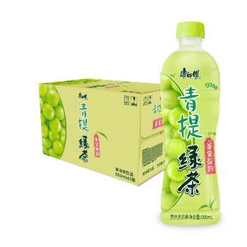 康师傅 青提绿茶500ml*15瓶 果味茶饮料饮品量贩装整箱食品类商品-全利兔-实时优惠快报