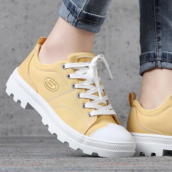 SKECHERS 斯凯奇 女款厚底帆布鞋 74370运动户外类商品-全利兔-实时优惠快报