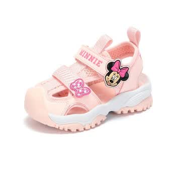disney迪士尼童鞋女童凉鞋夏季小学生软底包头儿童运动沙滩鞋子ds
