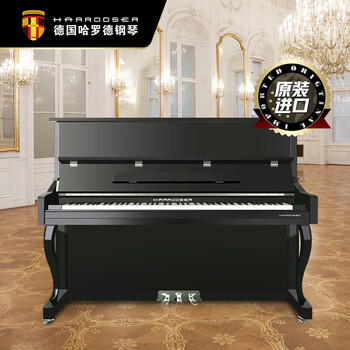 哈罗德（HARRODSER）原装进口 立式钢琴 专业考级 家用教学 演奏钢琴C-1 121高度 黑色