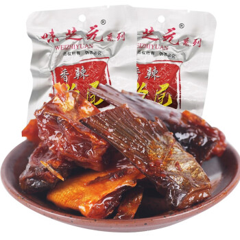 味芝元 香辣鱼尾28g*8肉干肉脯小鱼仔湖南特产休闲零食小吃小鱼干