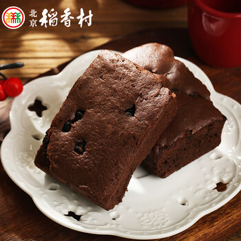 三禾北京稻香村糕点布朗尼蛋糕4块巧克力口味北京特产零食小吃蛋糕
