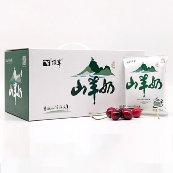 顶羊 山羊奶200ml*12袋小分子易吸收孕妇儿童早餐伴侣不同于牛奶 礼盒食品类商品-全利兔-实时优惠快报