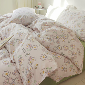 LANRUI 兰芮 全棉四件套 200*230cm (适合1.5/1.8m床）家具家装类商品-全利兔-实时优惠快报
