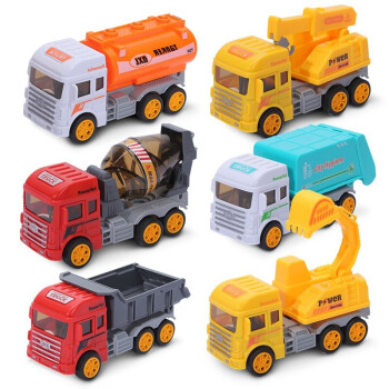 DEERC 儿童玩具车工程车套装挖掘机小汽车惯性2-4-6岁男孩礼物新年礼物 城市工程队6只礼盒装
