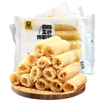 伴晓仙 响铃卷390g/30根 三秒炸豆皮卷腐皮卷油炸腐竹火锅食材食品类商品-全利兔-实时优惠快报