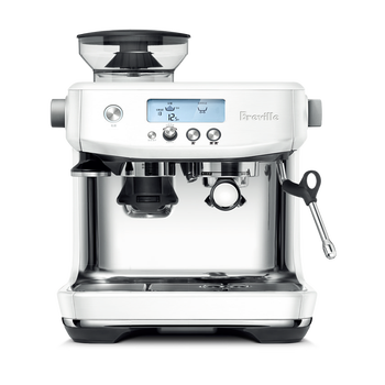 铂富Breville BES878 半自动意式咖啡机 家用 咖啡粉制作 多功能咖啡机 海盐白色