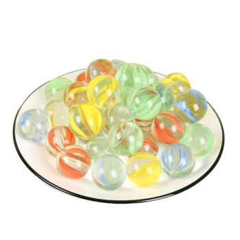 悠梵萌玻璃球游戏机弹珠彩色玻璃珠子园艺鱼缸鲜花装饰珠珠11mm 200粒