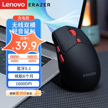 新品发售：Lenovo 联想 N500 双模无线鼠标 1600DPI全利兔-实时优惠快报