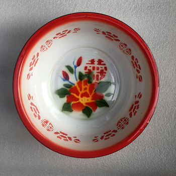 hqc老式搪瓷洗脸盆大号加厚搪瓷盆老式铁瓷盆大号洗脸盆泡脚盆喜字